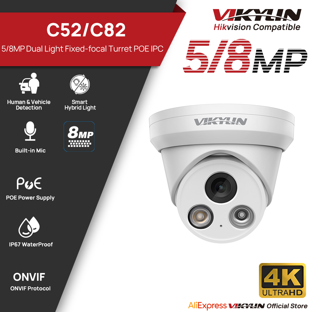 Outdoor Lighting Mains Powered - VIKYLIN 5/8MP 4K IP 카메라 듀얼
