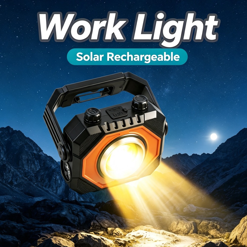 Outdoor Lighting Usb - 새로운 다기능 COB 작업등, 태양열 USB