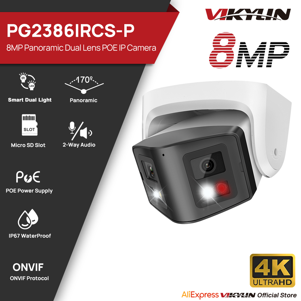 Outdoor Lighting Mains Powered - Vikylin 8MP 파노라마 스마트 듀얼 라이트