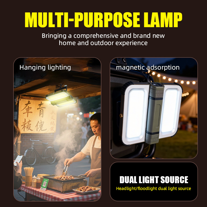 Outdoor Lighting Vendors - 태양광 충전식 강력 자석 캠핑 랜턴,
