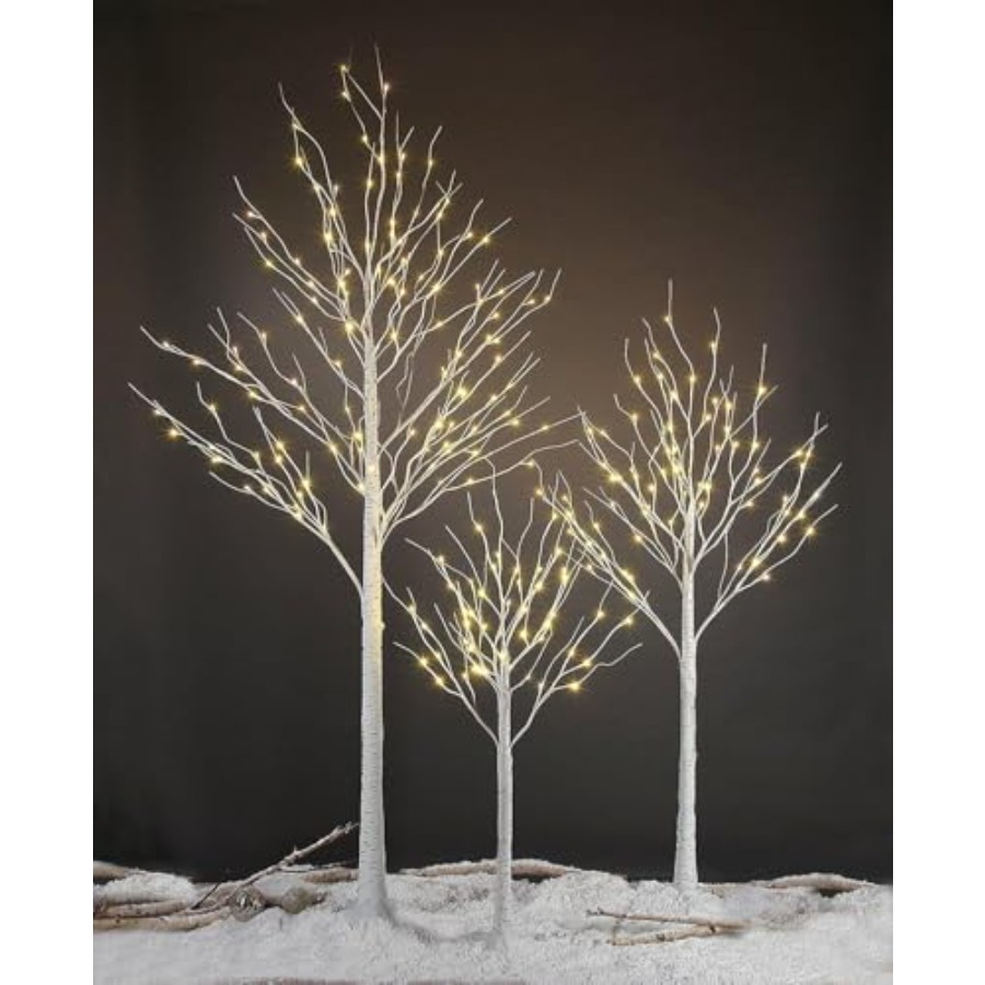 Outdoor Lighting On Trees - LED 자작나무 조명 세트 (실내외 크리스마스