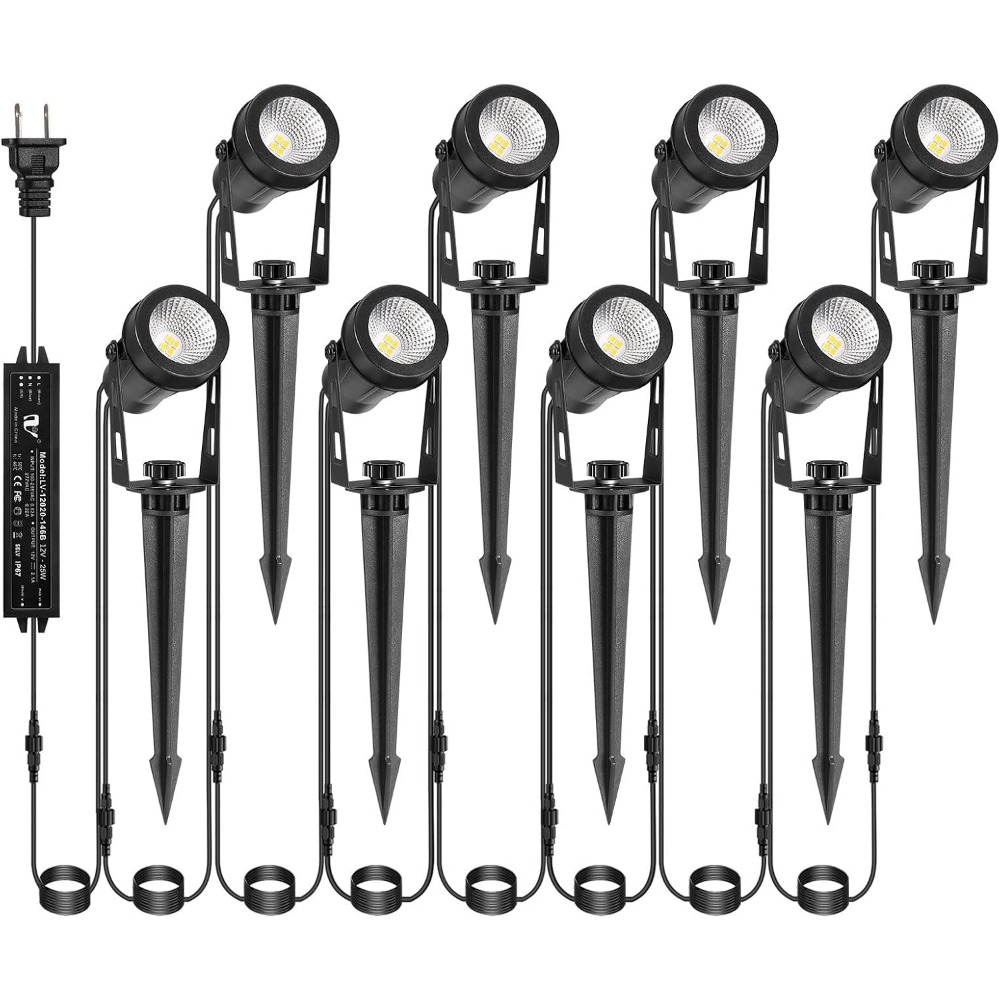 Outdoor Lighting Transformer - 8팩 야외 스팟 조명(트랜스포머 포함), 12V