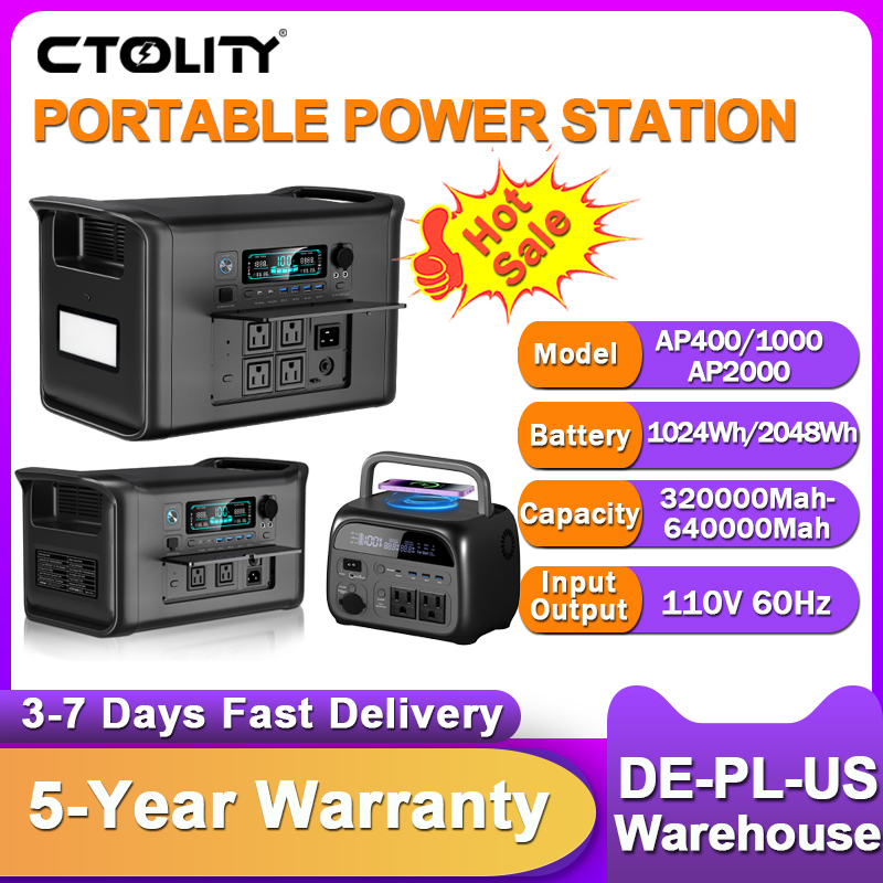 Outdoor Lighting Transformer - CTOLITY 2400W 휴대용 발전소 1800W 발전기