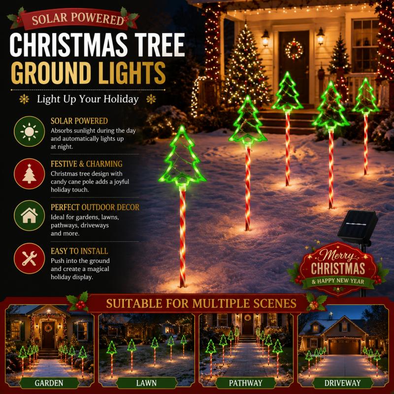 Outdoor Lighting On Trees - 야외용 태양광 LED 그린 크리스마스 실루엣