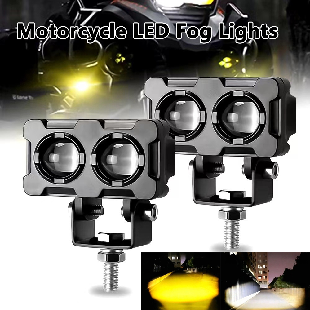 Outdoor Lighting Yellow - 1PC 오토바이 LED 렌즈 스포트라이트 이중