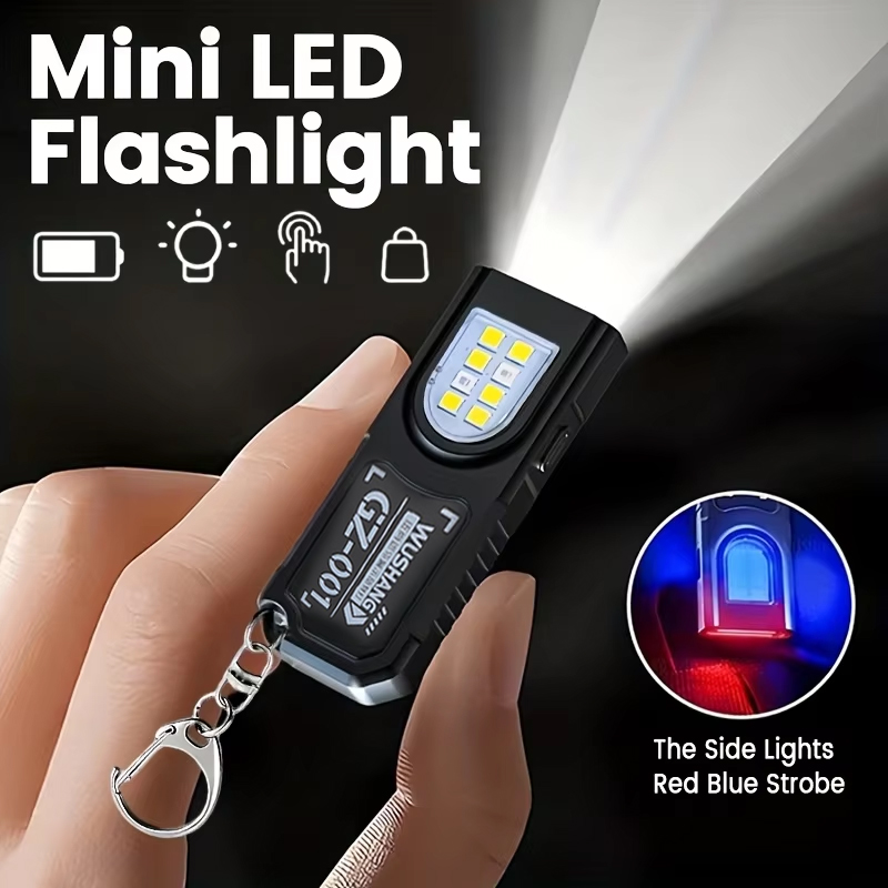 Outdoor Lighting Usb - 다기능 키체인 손전등 USB 충전식 미니