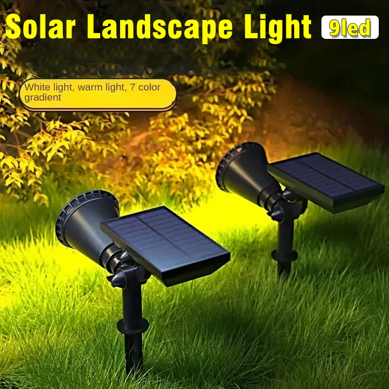 Outdoor Lighting On Trees - 태양광 LED 스포트라이트, 9-LED 야외 조경