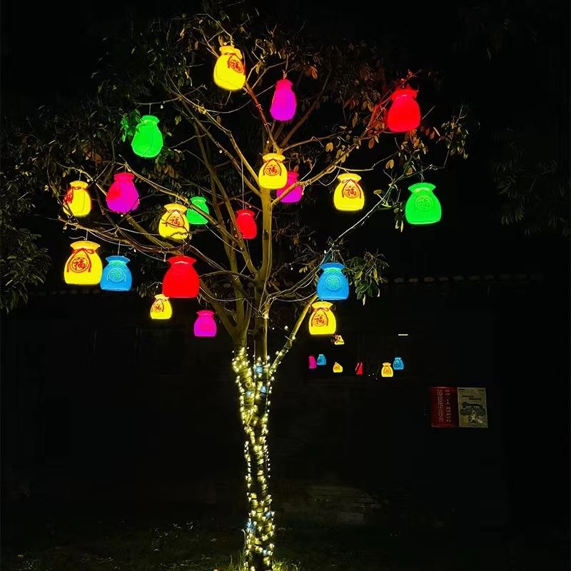 행운의 가방 등불, 나무 위의 돈 가방, 행운의 등불, - Outdoor Lighting On Trees 리뷰 및 가격