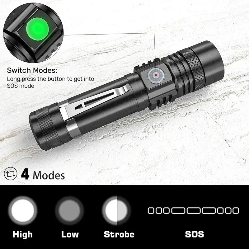 T6 LED 충전식 손전등, 18650 줌이 가능한 토 - Outdoor Lighting Lowes 리뷰 및 가격