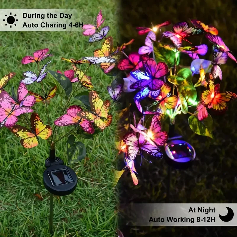 태양 LED 나비 정원 조명 마당 파티오 축제 크리스마 - Photocell Outdoor Lighting 리뷰 및 가격