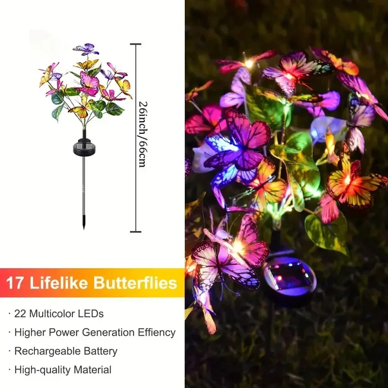 태양 LED 나비 정원 조명 마당 파티오 축제 크리스마 - Photocell Outdoor Lighting 리뷰 및 가격