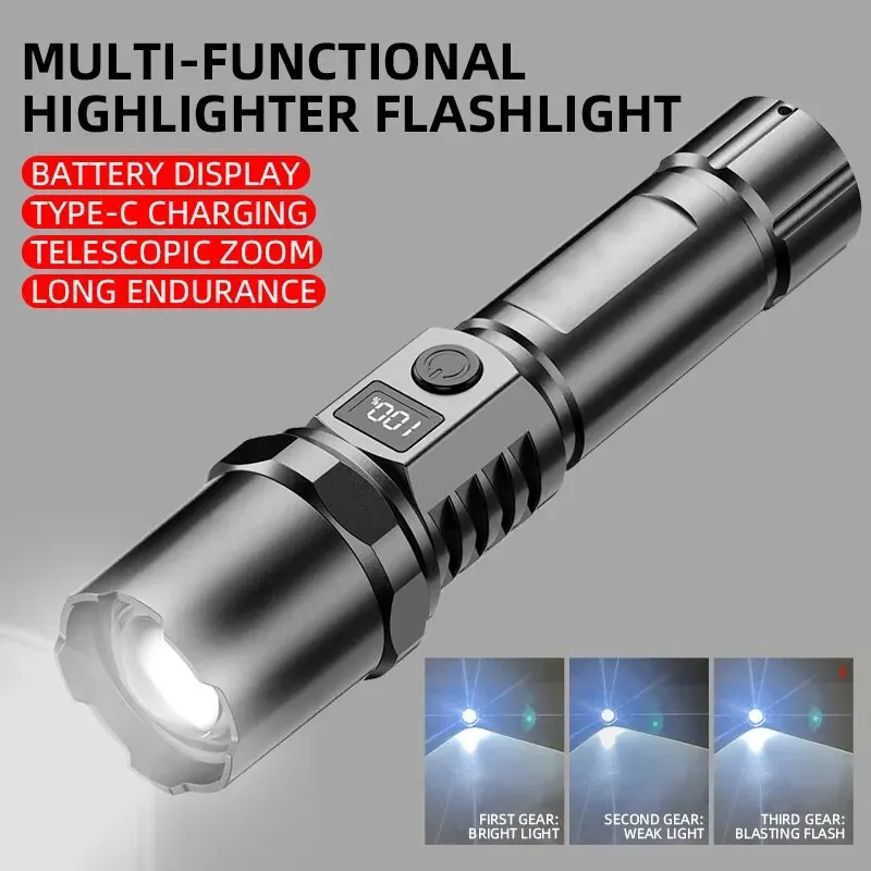 강력한 LED 휴대용 손전등 휴대용 충전식 텔레스코픽  - Outdoor Lighting Lowes 리뷰 및 가격