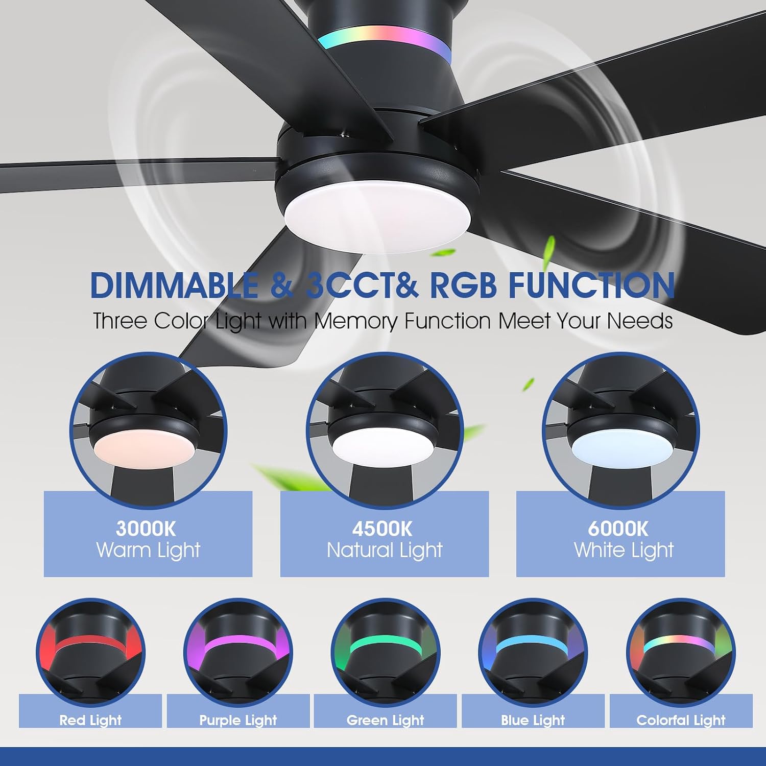 46인치 블랙 천장 선풍기(RGB 조명 포함) - 플러 - Outdoor Lighting Lowes 리뷰 및 가격