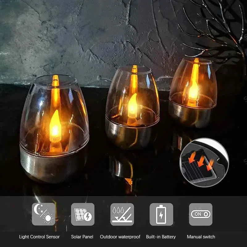 LED 스테인레스 스틸 태양 촛불 조명 야외 파티오 정 - Outdoor Lighting Transformer 리뷰 및 가격