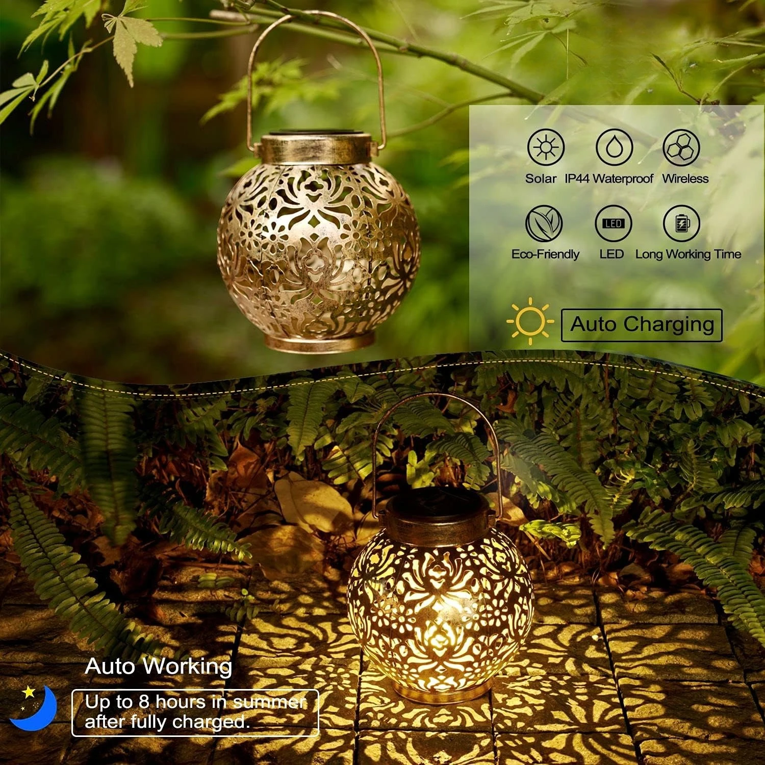1-6PCS 모로코 태양광 랜턴 야외 방수 금속 교수형 - Photocell Outdoor Lighting 리뷰 및 가격