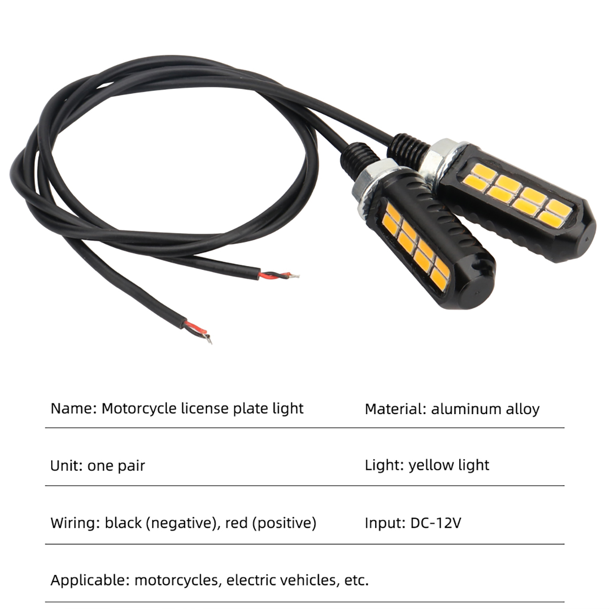 1쌍 오토바이 LED 전구 8SMD 미니 번호판등 노란 - Outdoor Lighting Yellow 리뷰 및 가격
