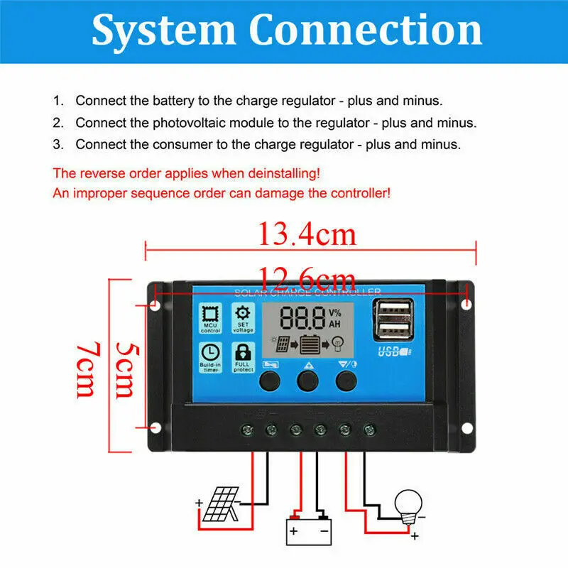 50W 태양 전지 패널 키트 40A 태양 광 충전 컨트 - Outdoor Lighting Kits 리뷰 및 가격