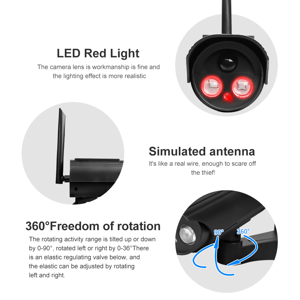 야외 태양 시뮬레이션 카메라 방수 더미 카메라 홈 안전 - Photocell Outdoor Lighting 리뷰 및 가격