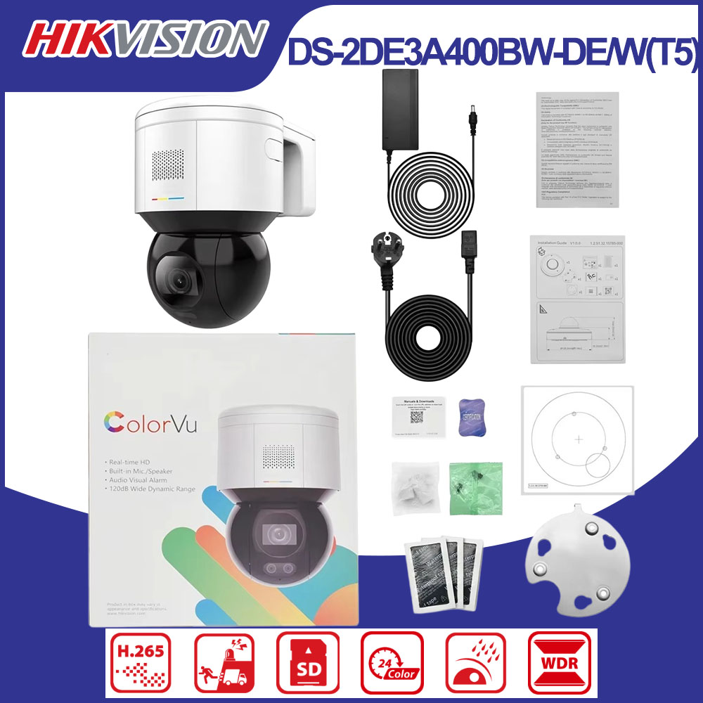 Hikvision DS-2DE3A400BW-DE/W(T - Outdoor Lighting Mains Powered 리뷰 및 가격