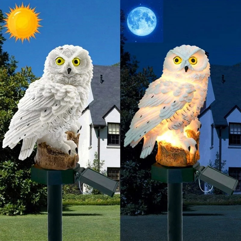 태양광 올빼미 조각상 정원등 LED 방수 야외 장식 ( - Photocell Outdoor Lighting 리뷰 및 가격