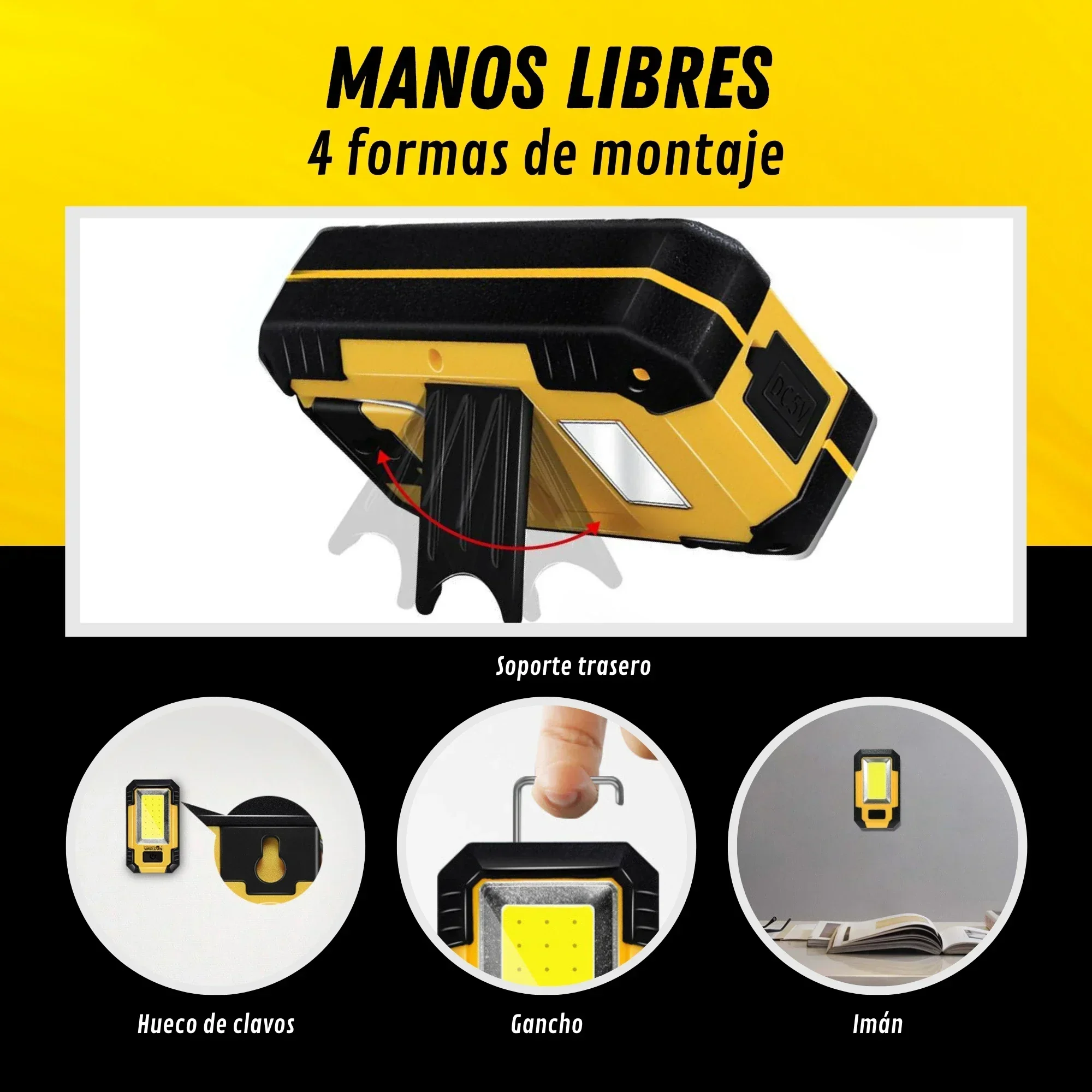 휴대용 4000mAh 충전식 작업등 초강력 COB 손전 - Outdoor Lighting Lowes 리뷰 및 가격