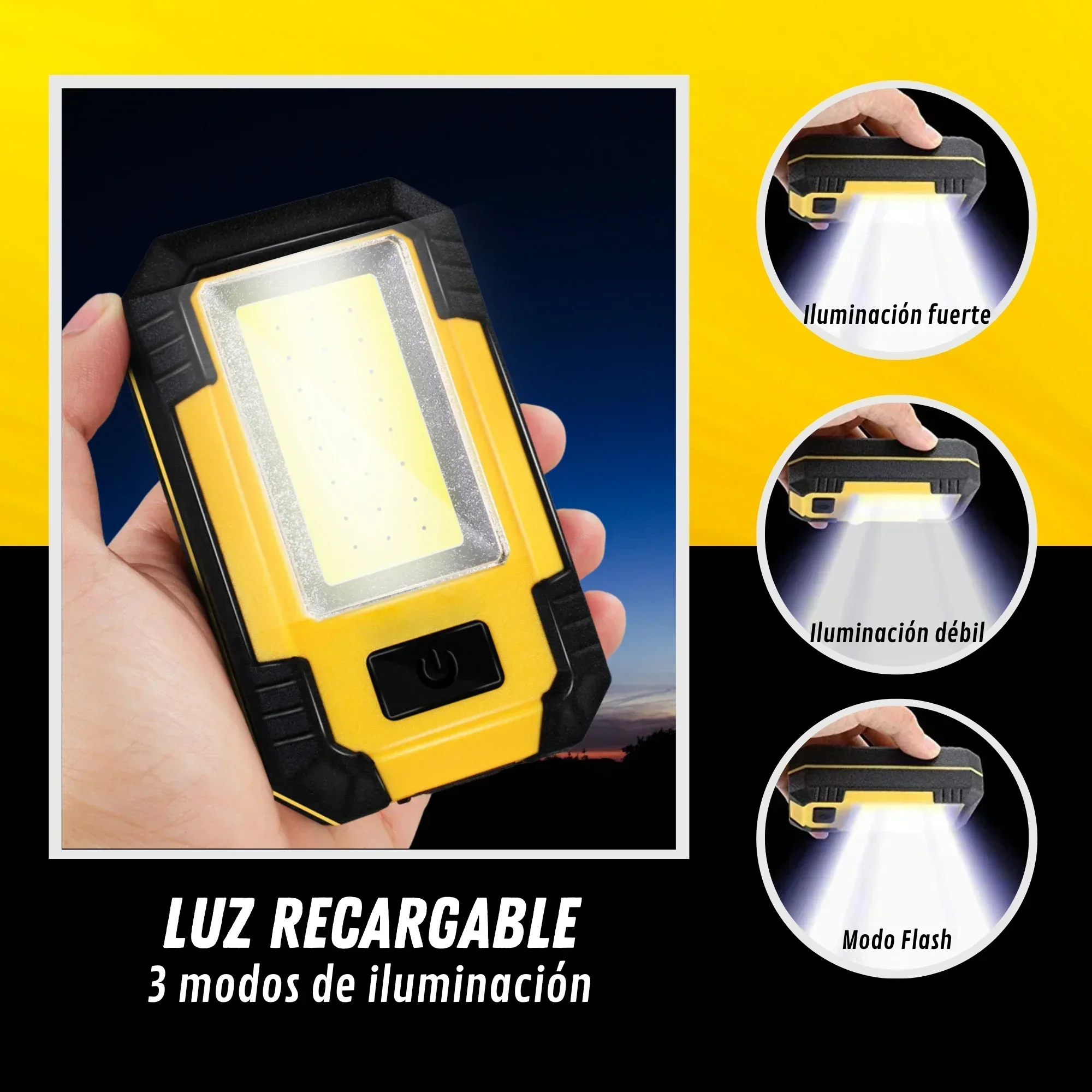 휴대용 4000mAh 충전식 작업등 초강력 COB 손전 - Outdoor Lighting Lowes 리뷰 및 가격