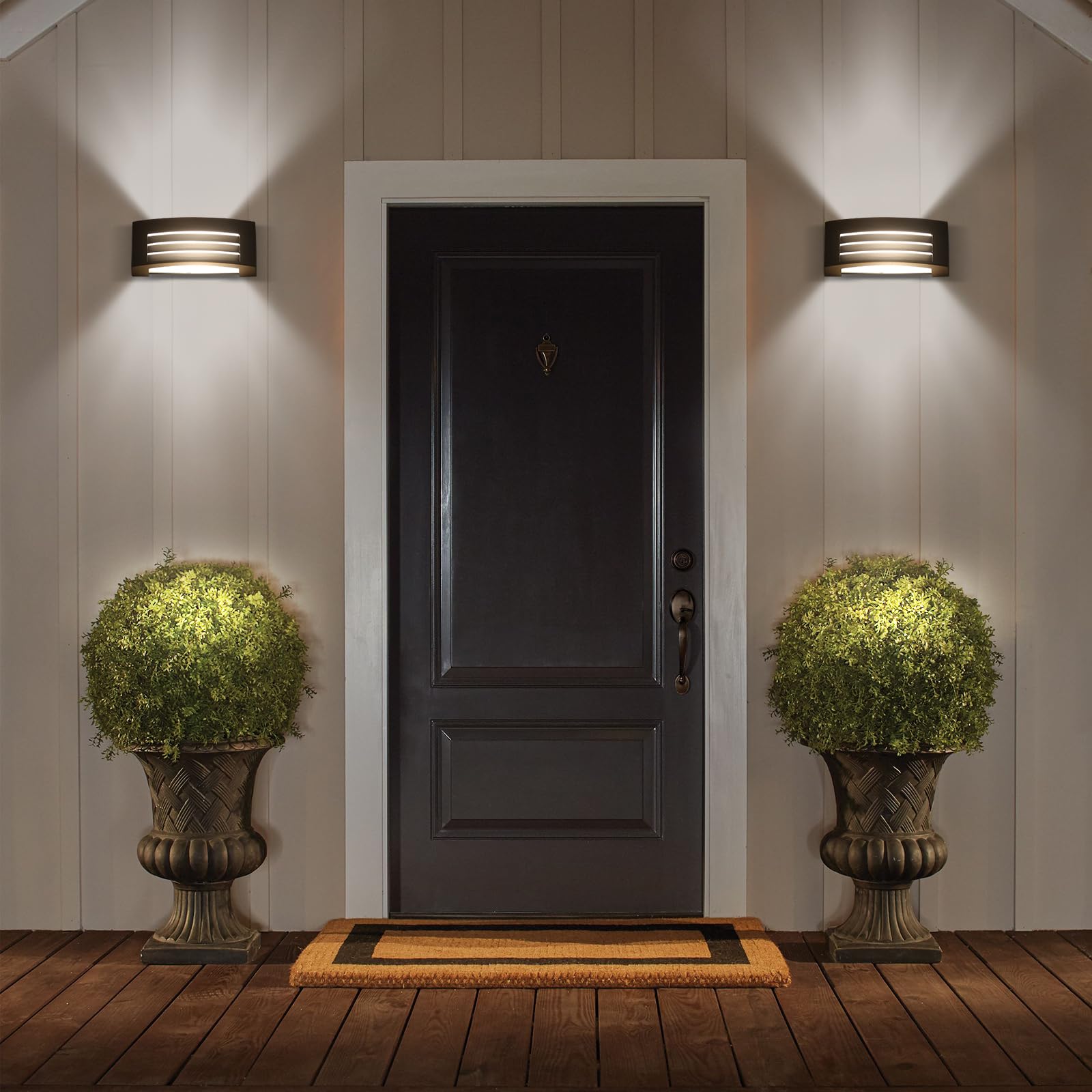 야외 벽 조명, 알루미늄 외부 벽 램프, 블랙 벽 스콘 - Outdoor Lighting Mains Powered 리뷰 및 가격