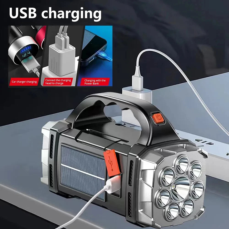 휴대용 강력한 USB 충전식 손전등 태양광 LED 라이 - Outdoor Lighting Usb 리뷰 및 가격