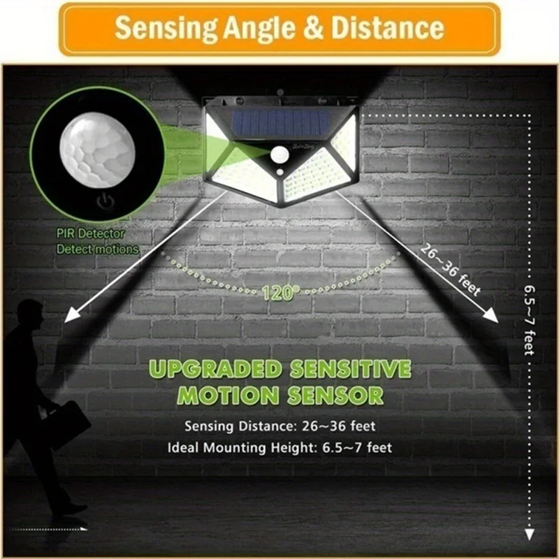 100Led 다기능 태양 램프 야외 정원 장식 모션 센 - Photocell Outdoor Lighting 리뷰 및 가격