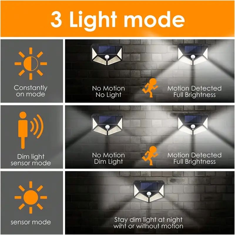 100LED 야외 태양광 정원등, 모션 센서 방수 태양 - Photocell Outdoor Lighting 리뷰 및 가격