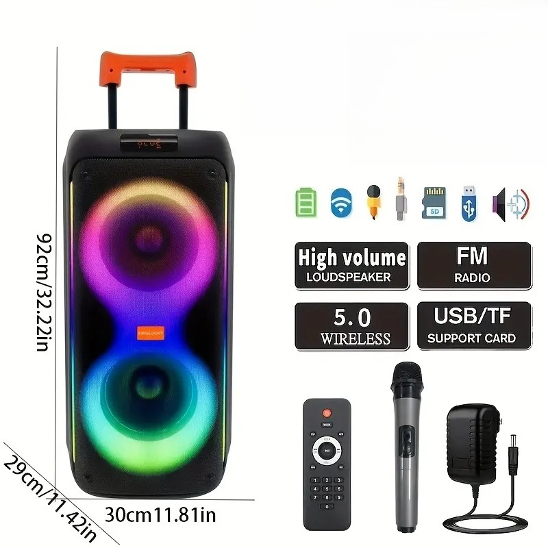 킹럭키 M17 80W 고품질 무선 휴대용 BT 스피커  - Outdoor Lighting High Quality 리뷰 및 가격