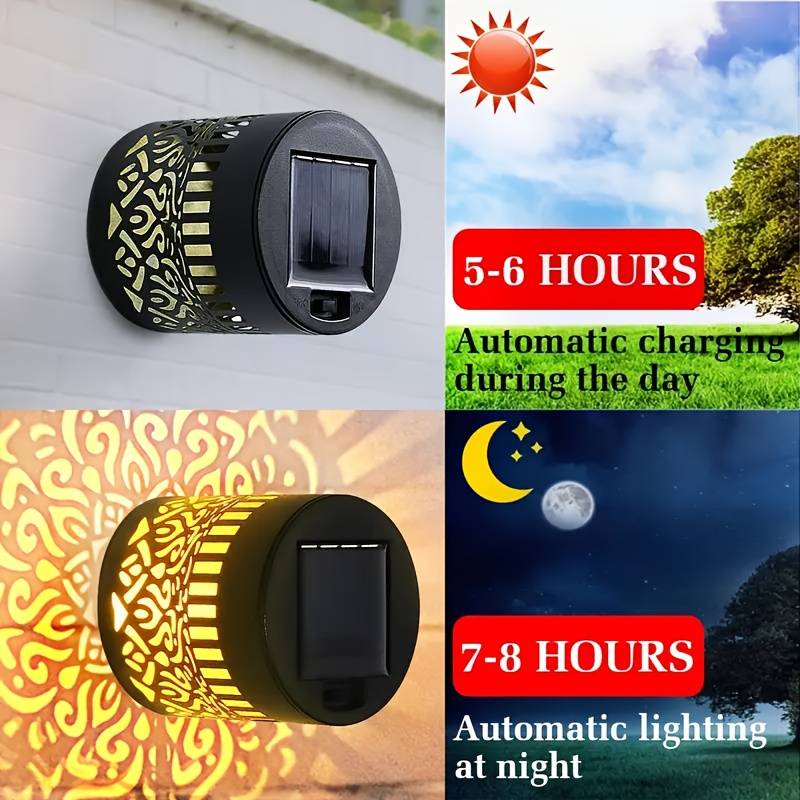 2팩 태양광 정원등 IP65 등급 내구성 있는 금속 야 - Outdoor Lighting Yellow 리뷰 및 가격