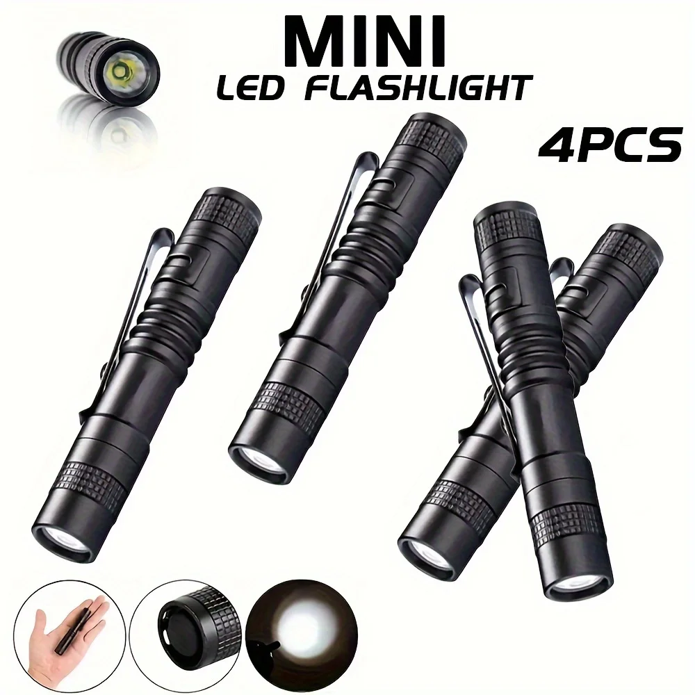 1-4PCS 미니 휴대용 LED 펜 라이트 포켓 야외  - Outdoor Lighting Setup 리뷰 및 가격