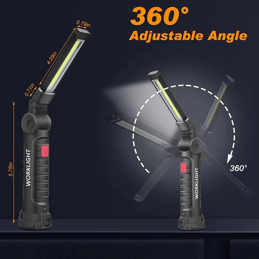새로운 휴대용 COB LED 손전등 USB C 충전식  - Outdoor Lighting Usb 리뷰 및 가격