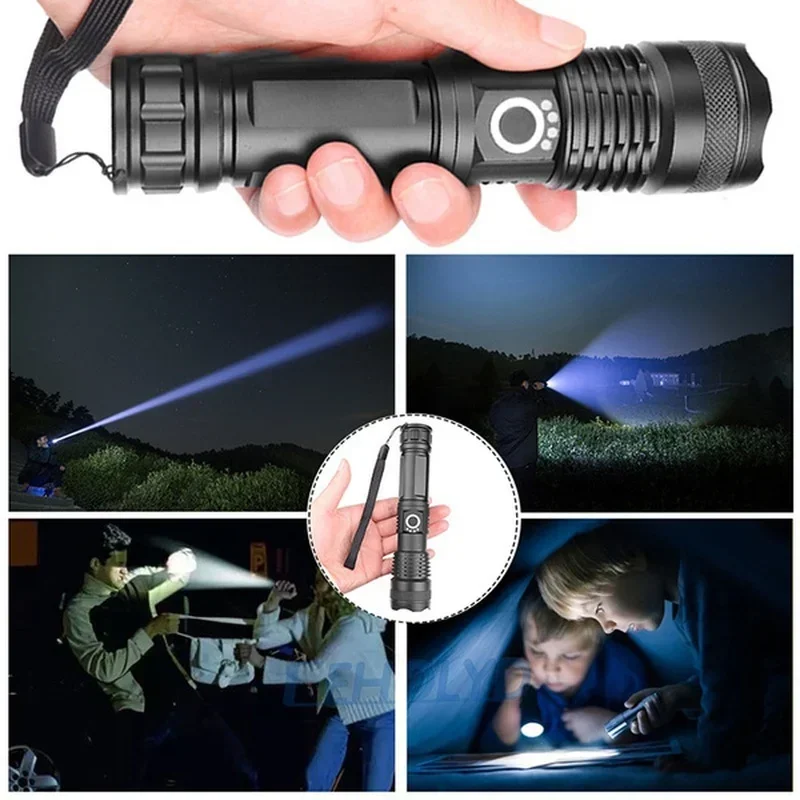 고출력 XHP70 LED 손전등 USB-C 충전식 토치 - Outdoor Lighting Setup 리뷰 및 가격