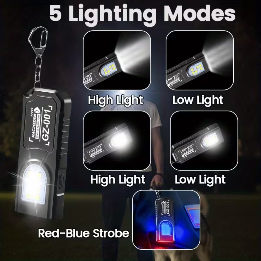 미니 COB LED 키체인 손전등 USB 충전식 토치  - Outdoor Lighting Usb 리뷰 및 가격